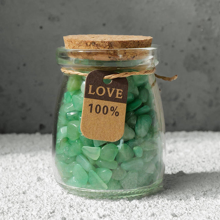 Olivenorma Natural Gemstone Gravel Crystal Wishing Bottle - Green Aventurine - image 12