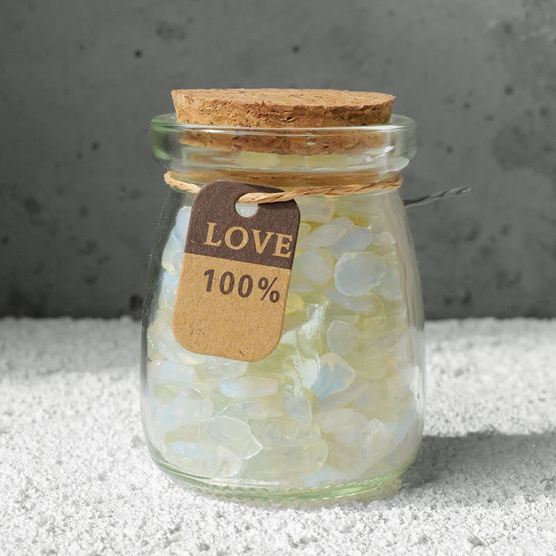 Olivenorma Natural Gemstone Gravel Crystal Wishing Bottle - Opal - image 24