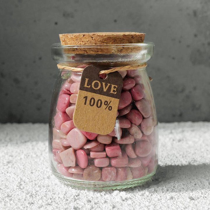 Olivenorma Natural Gemstone Gravel Crystal Wishing Bottle - Rhodochrosite - image 22