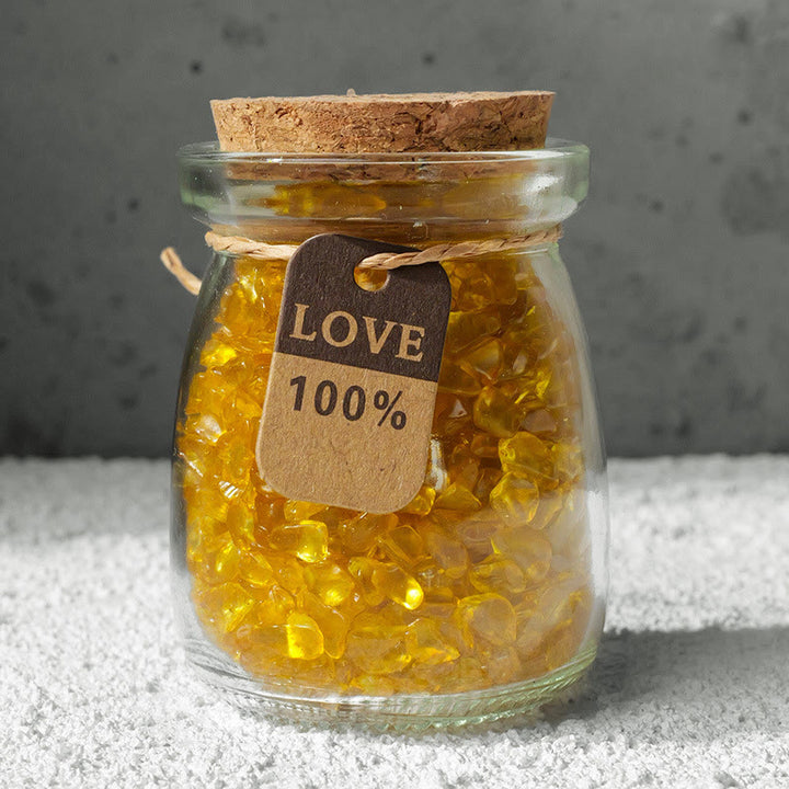 Olivenorma Natural Gemstone Gravel Crystal Wishing Bottle - Citrine - image 14