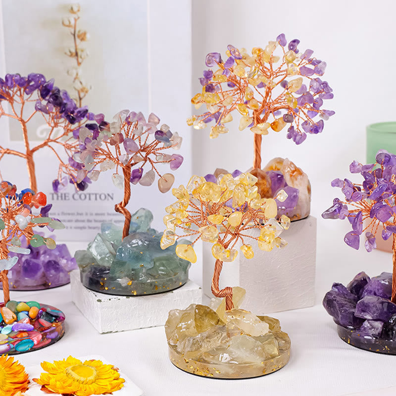 Olivenorma Luck Success Tree of Life Gemstone Feng Shui Tree - image 19