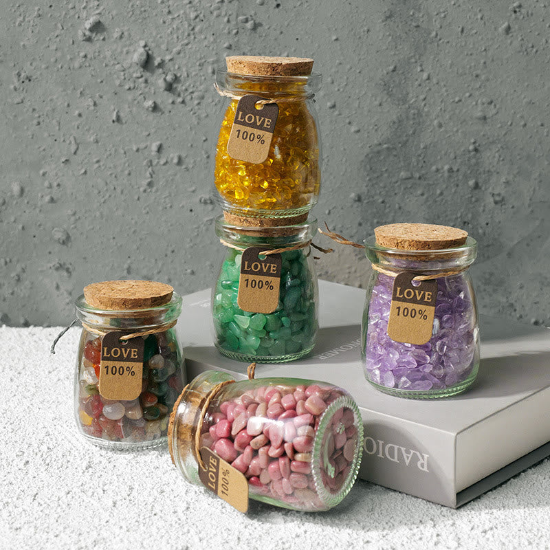 Olivenorma Natural Gemstone Gravel Crystal Wishing Bottle - image 31