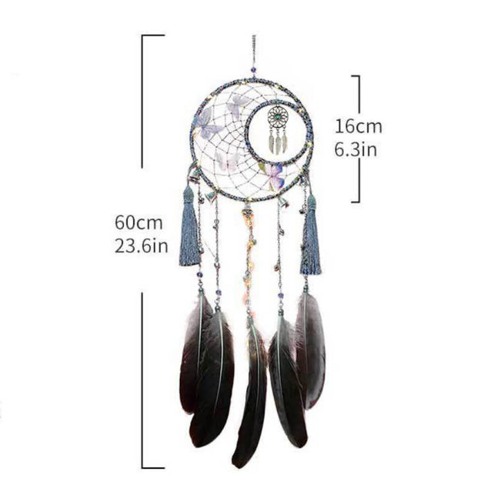 Olivenorma Butterfly Feather Bell Pendant Dream Catcher - image 4