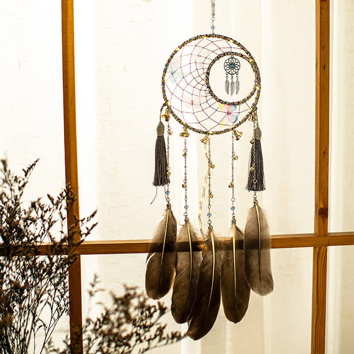 Olivenorma Butterfly Feather Bell Pendant Dream Catcher - image 3