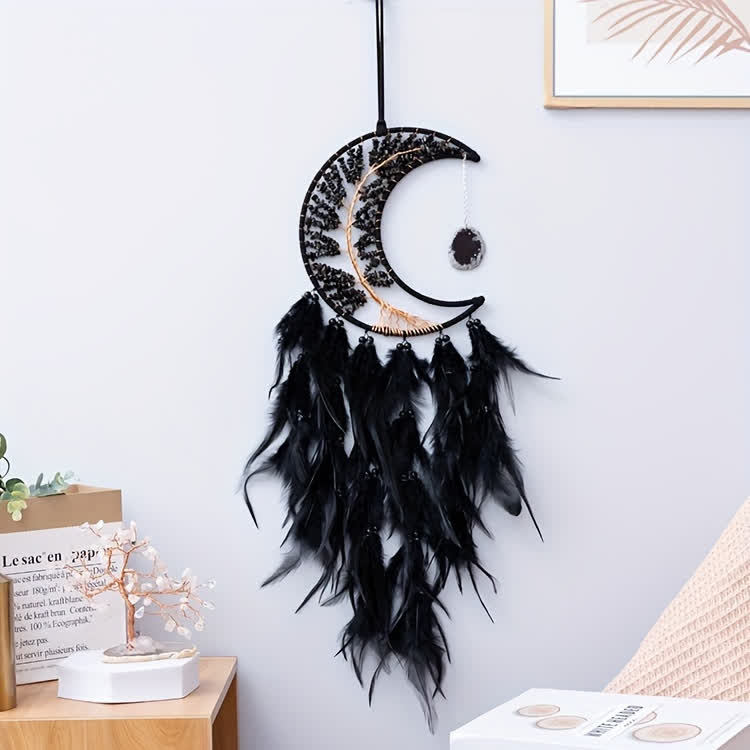 Olivenorma Black Onyx Beaded Tree of Life Dream Catcher - image 2