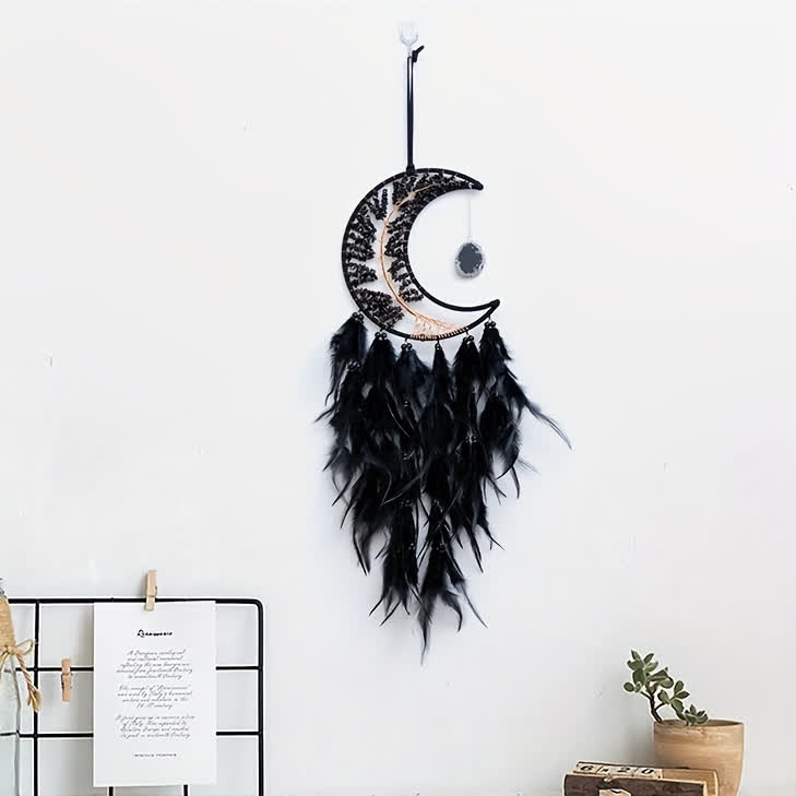 Olivenorma Black Onyx Beaded Tree of Life Dream Catcher - image 5