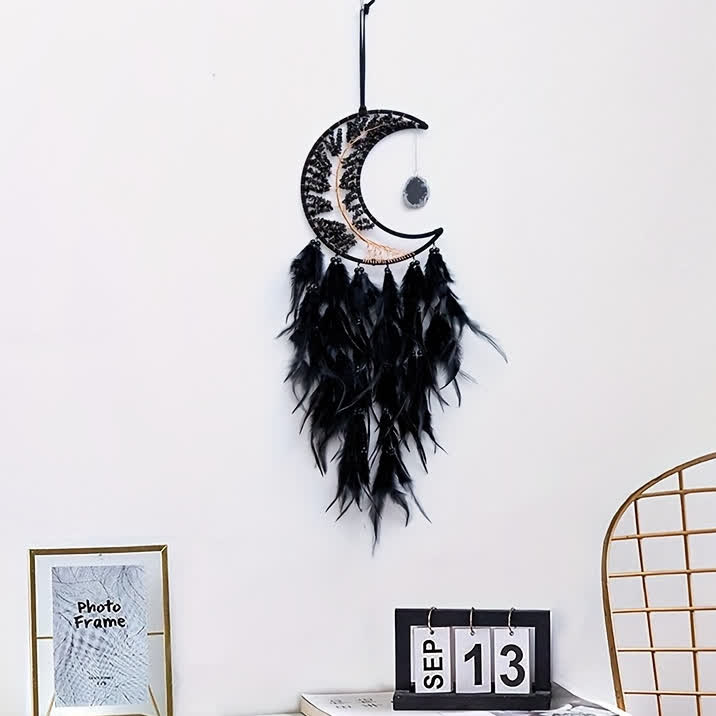 Olivenorma Black Onyx Beaded Tree of Life Dream Catcher - image 6