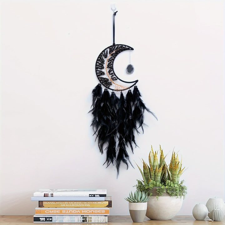 Olivenorma Black Onyx Beaded Tree of Life Dream Catcher - image 8