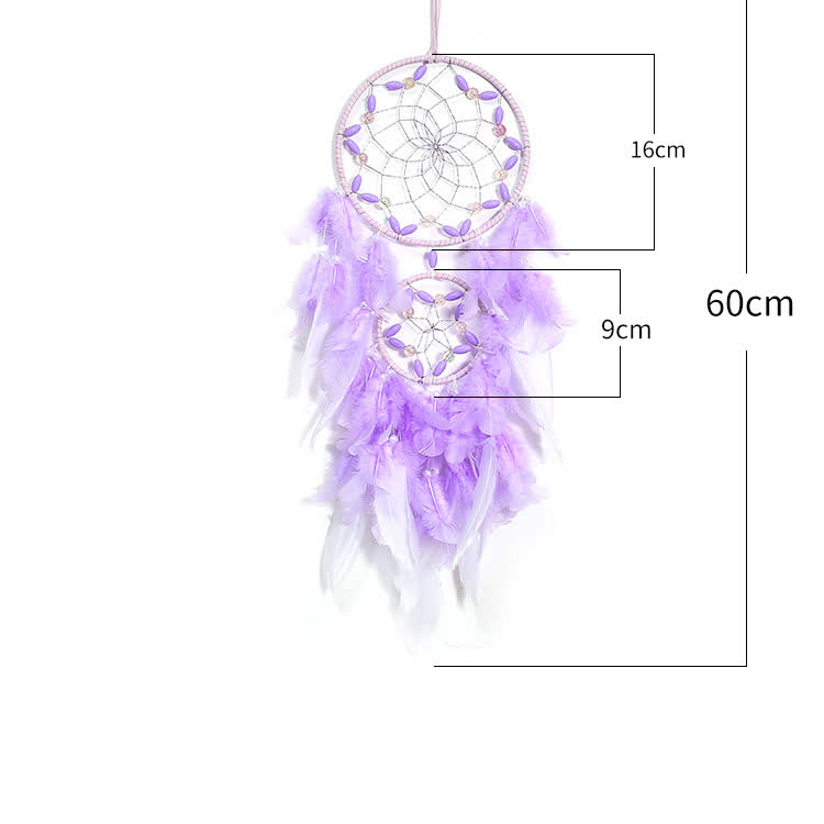 Olivenorma Purple Plastic Beads Purple Feather Dream Catcher - image 8