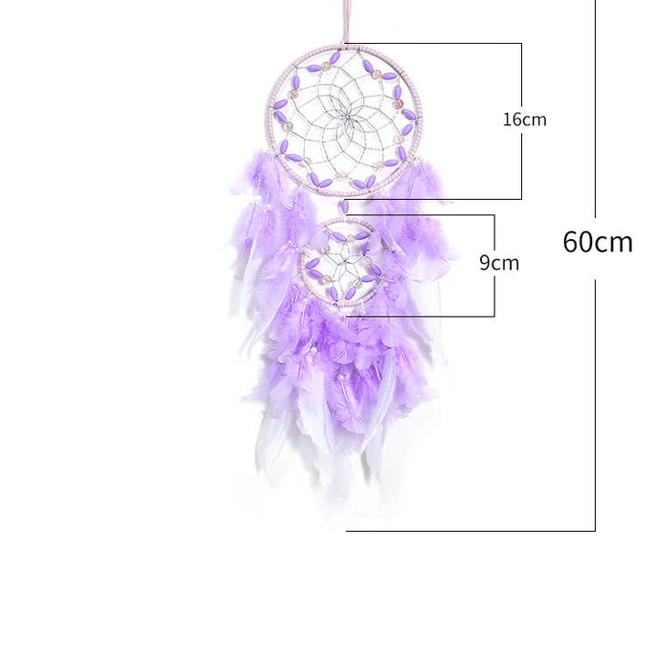 Olivenorma Purple Plastic Beads Purple Feather Dream Catcher - image 8