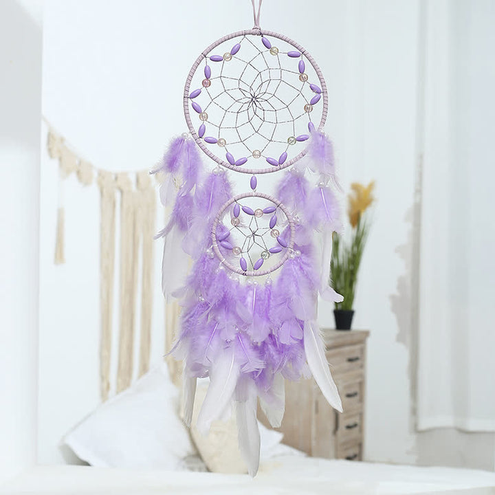 Olivenorma Purple Plastic Beads Purple Feather Dream Catcher - image 6
