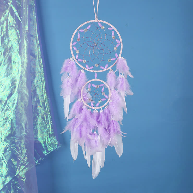 Olivenorma Purple Plastic Beads Purple Feather Dream Catcher - image 7
