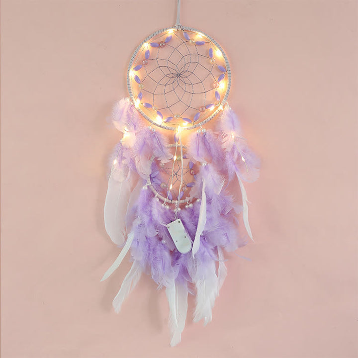 Olivenorma Purple Plastic Beads Purple Feather Dream Catcher - image 5