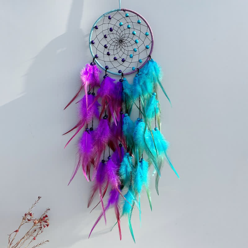 Olivenorma Handmade Dual Color With Feathers Dream Catcher - image 1