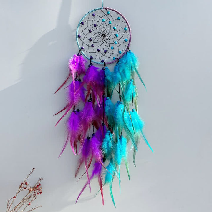 Olivenorma Handmade Dual Color With Feathers Dream Catcher - image 1