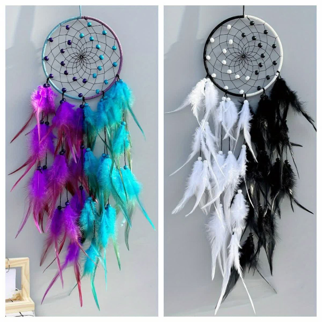 Olivenorma Handmade Dual Color With Feathers Dream Catcher - image 6
