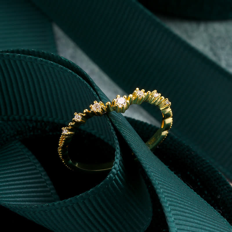 Olivenorma Sterling Silver Simulated Diamond Simple Fine Ring - image 2