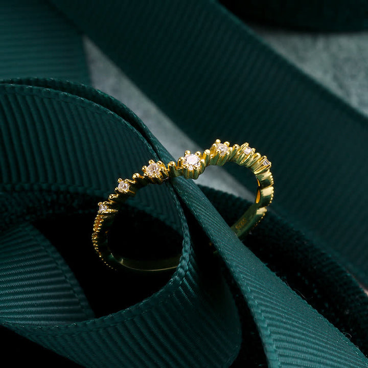 Olivenorma Sterling Silver Simulated Diamond Simple Fine Ring - image 2