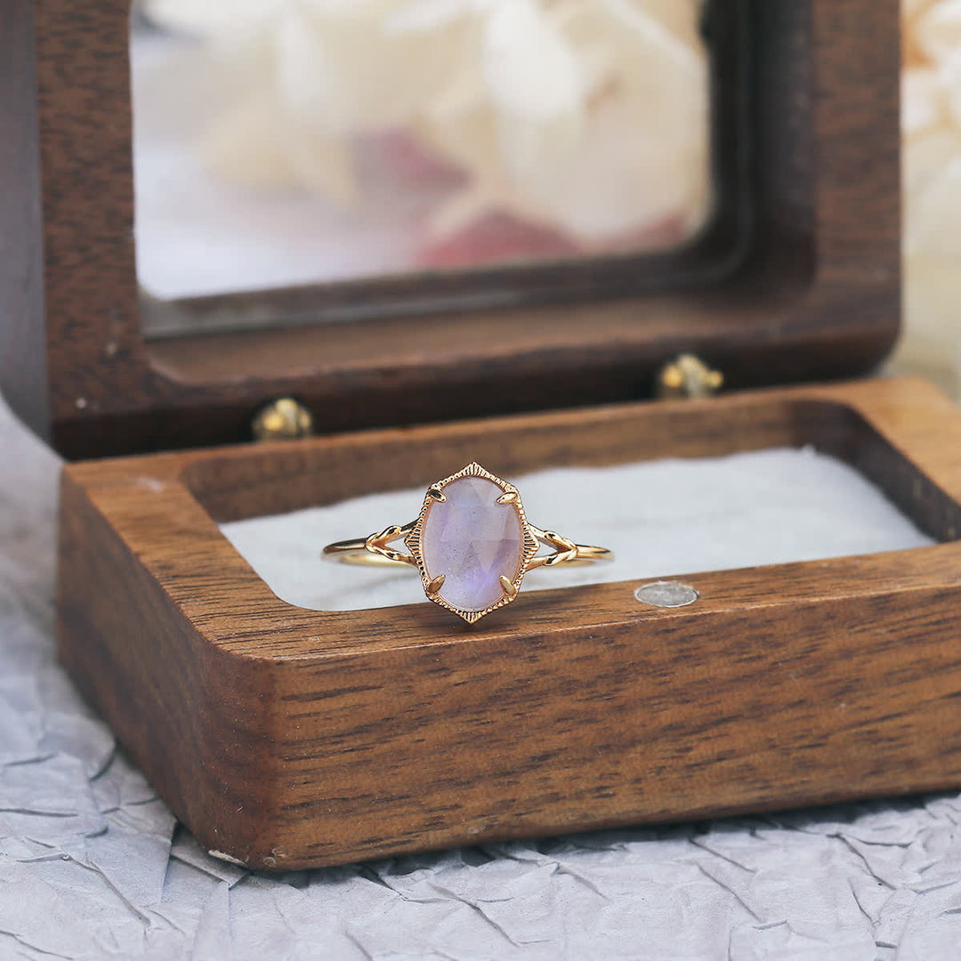 Olivenorma 2pcs Natural Moonstone Ring Set - image 9