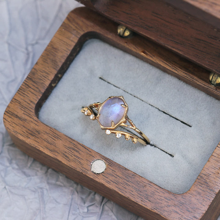 Olivenorma 2pcs Natural Moonstone Ring Set - image 10