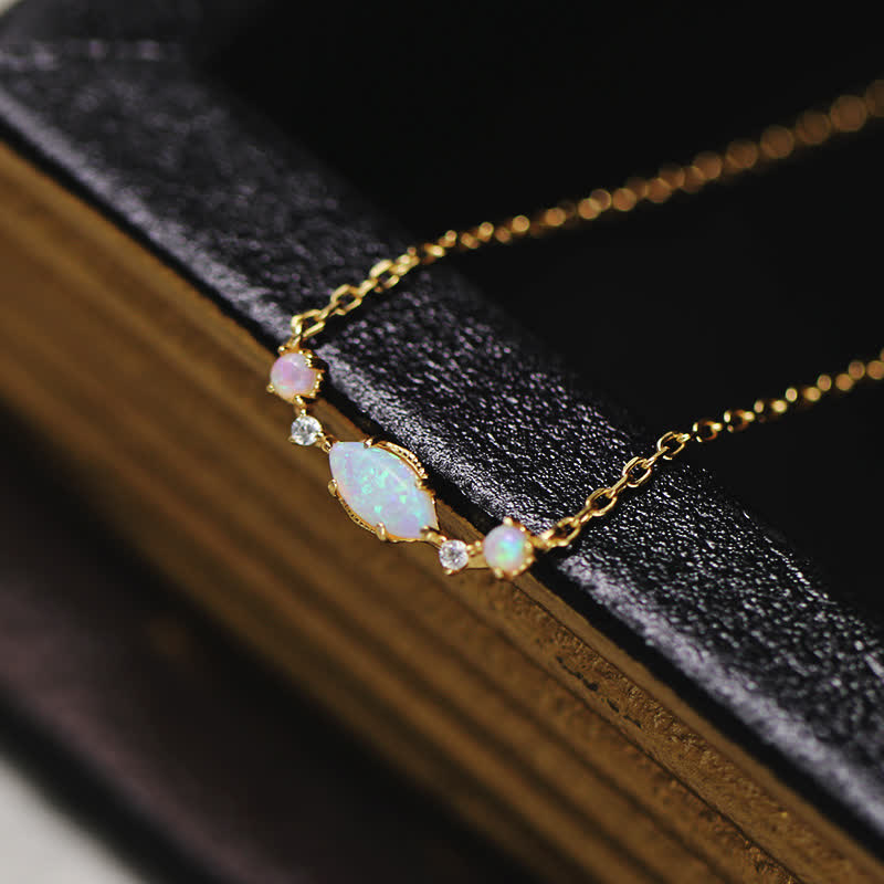 Olivenorma Natural Opal Crown Pendant Necklace - Opal - image 0