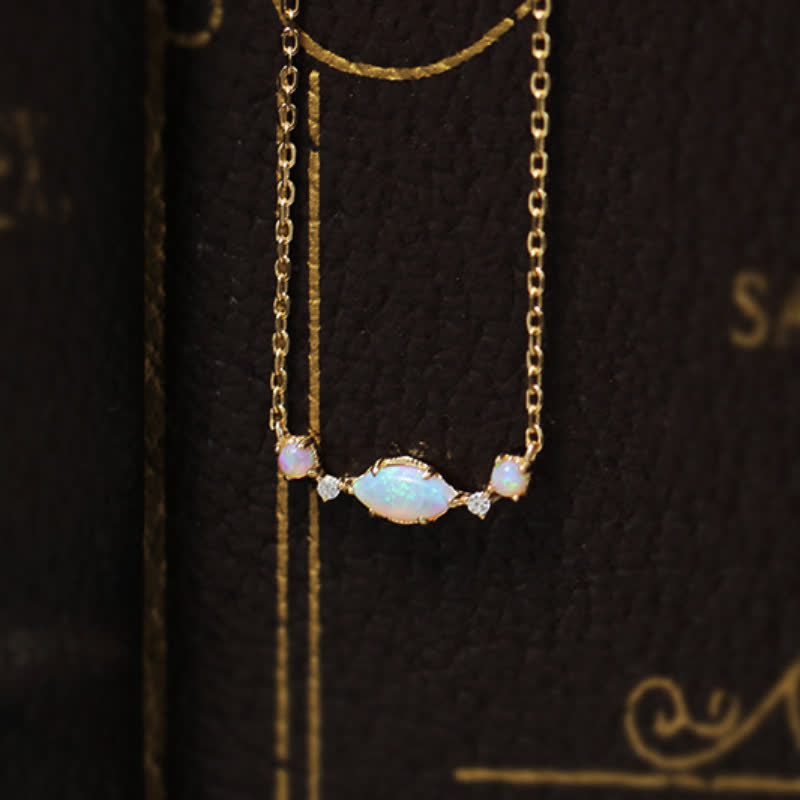 Olivenorma Natural Opal Crown Pendant Necklace - image 3