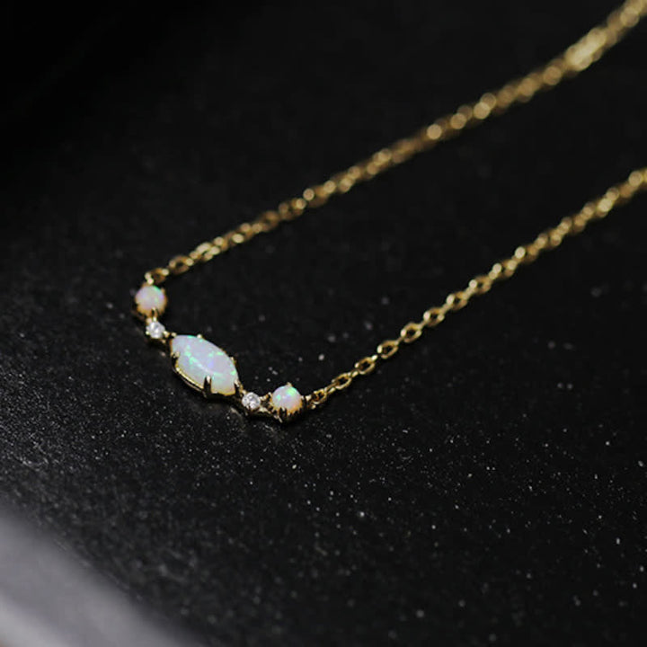 Olivenorma Natural Opal Crown Pendant Necklace - image 2