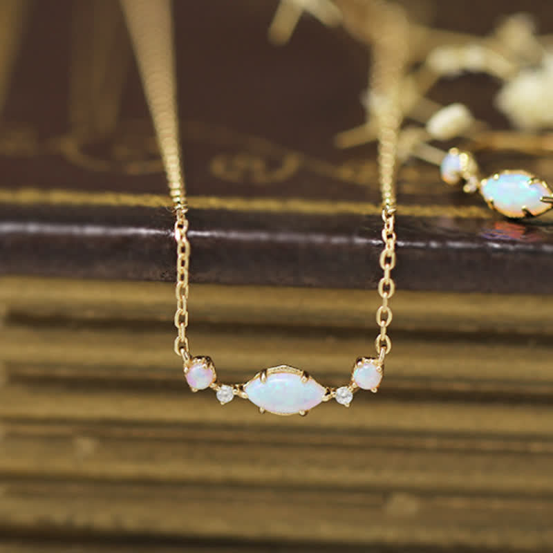 Olivenorma Natural Opal Crown Pendant Necklace - image 4