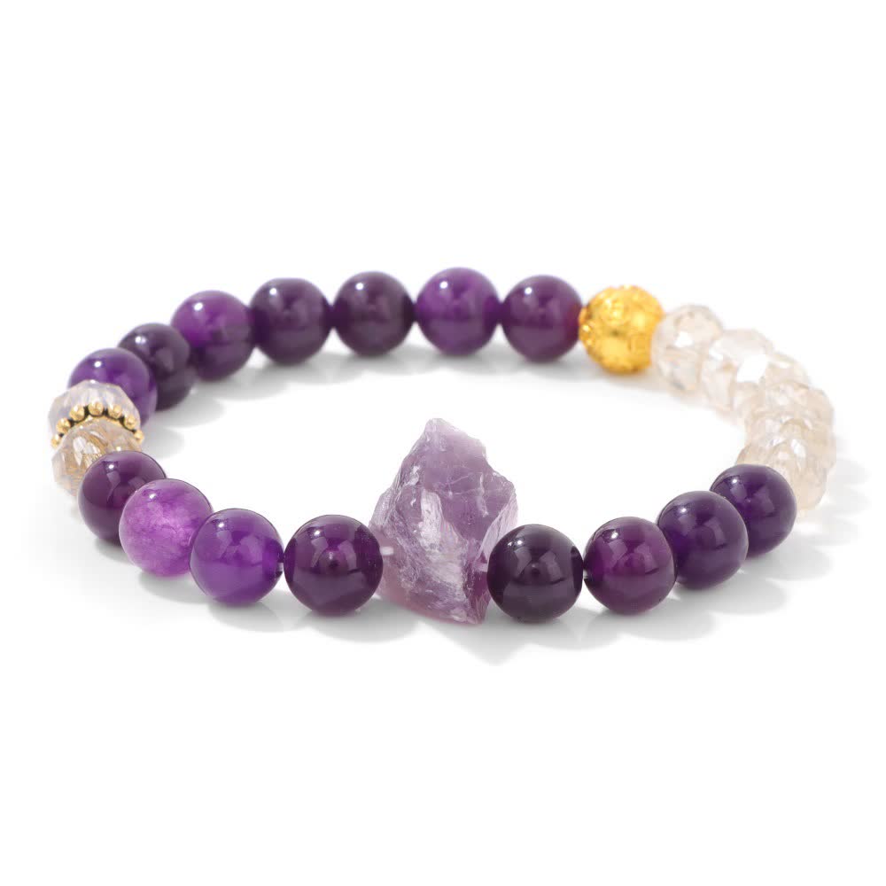 Olivenorma Natural Stone Irregular Raw Stone Bead Bracelet - image 2
