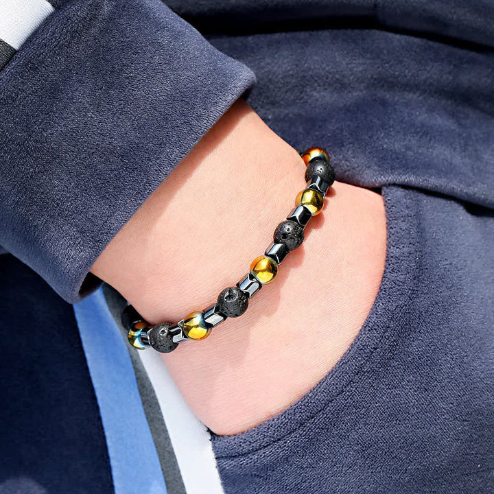 Olivenorma Geometric Hematite Beads Bracelet - image 7