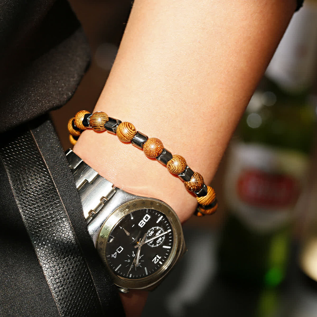 Olivenorma Geometric Hematite Beads Bracelet - image 12