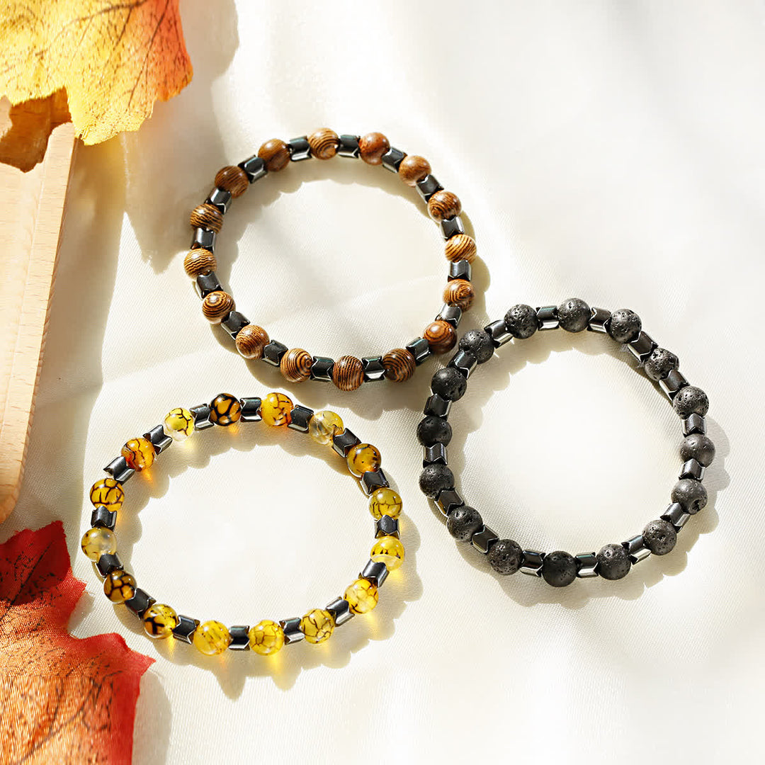 Olivenorma Geometric Hematite Beads Bracelet - image 19