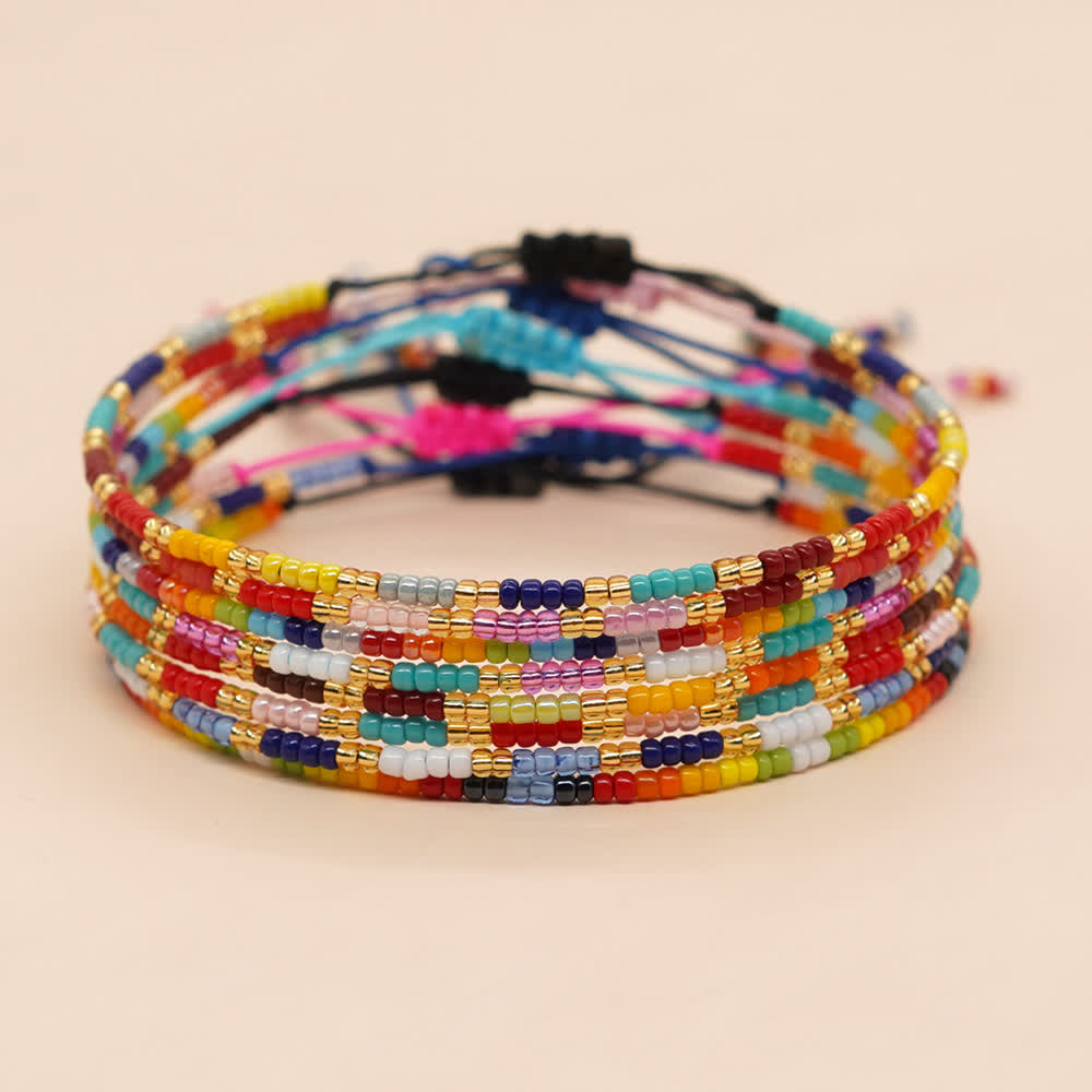 Olivenorma Colorful Rice Beads Adjustable Bracelet - image 0