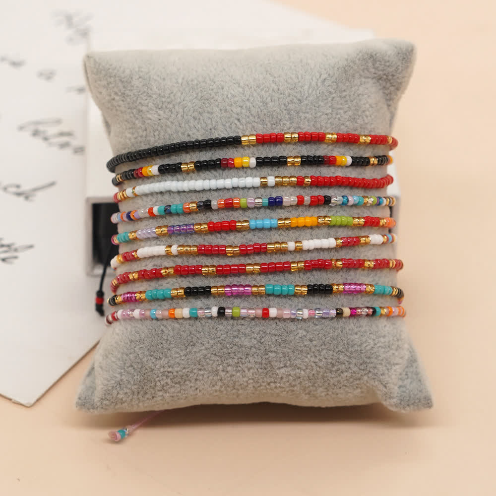 Olivenorma Colorful Rice Beads Adjustable Bracelet - image 14