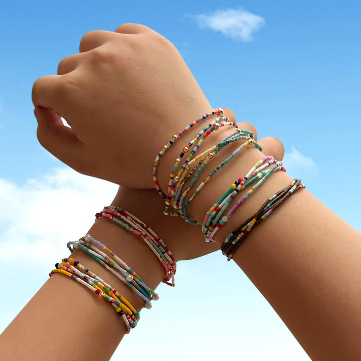 Olivenorma Colored Rice Beads Beads Multi-layer Bracelet - image 0