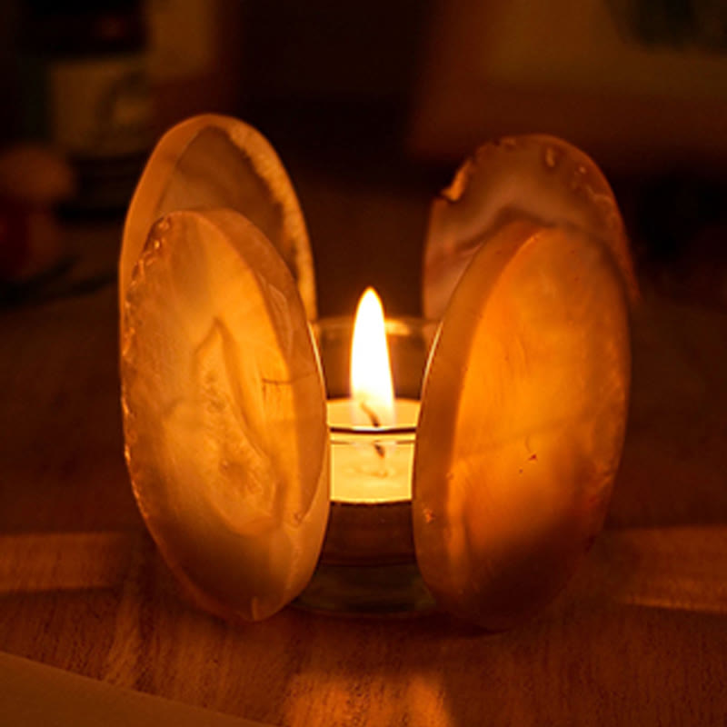 Olivenorma Natural Agate Ornament Candle Holder - image 2