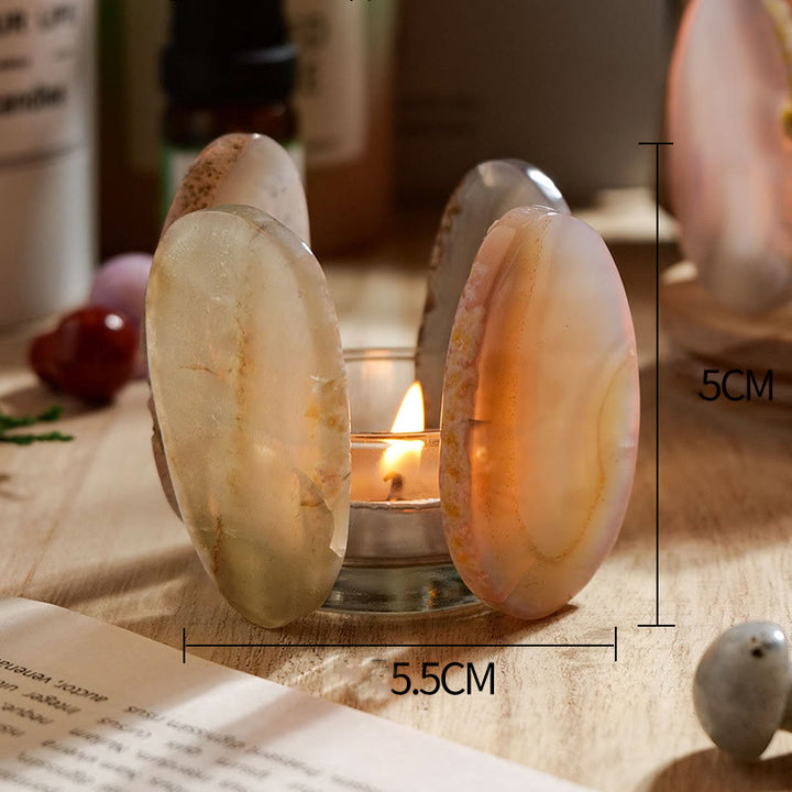 Olivenorma Natural Agate Ornament Candle Holder - image 5