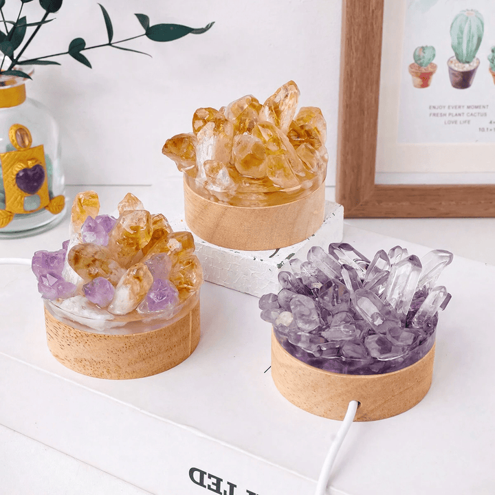 Olivenorma Rough Stone Night Light Crystal Lamp - image 14