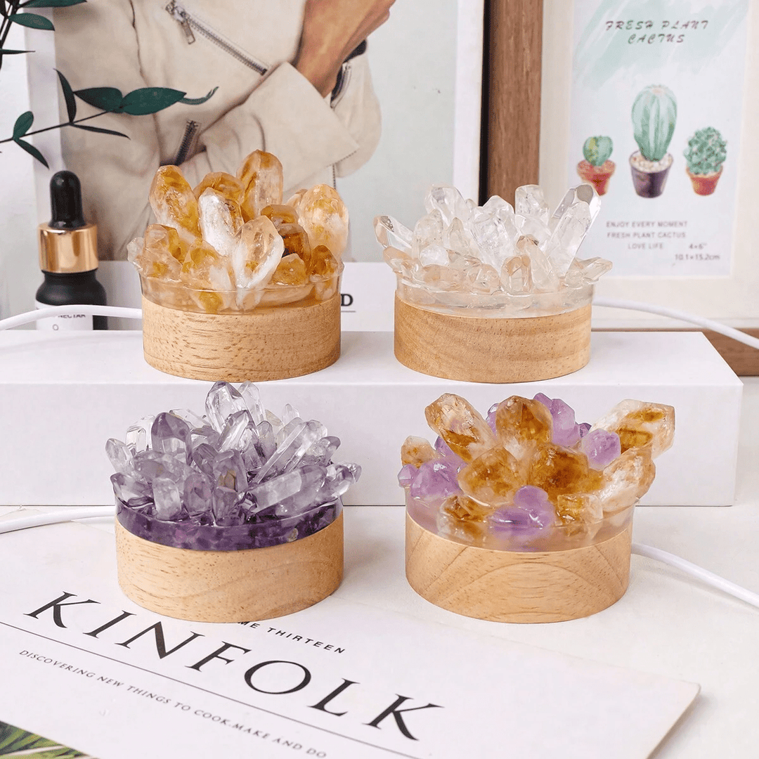 Olivenorma Rough Stone Night Light Crystal Lamp - image 15