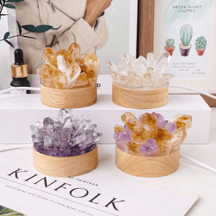 Olivenorma Rough Stone Night Light Crystal Lamp - image 15