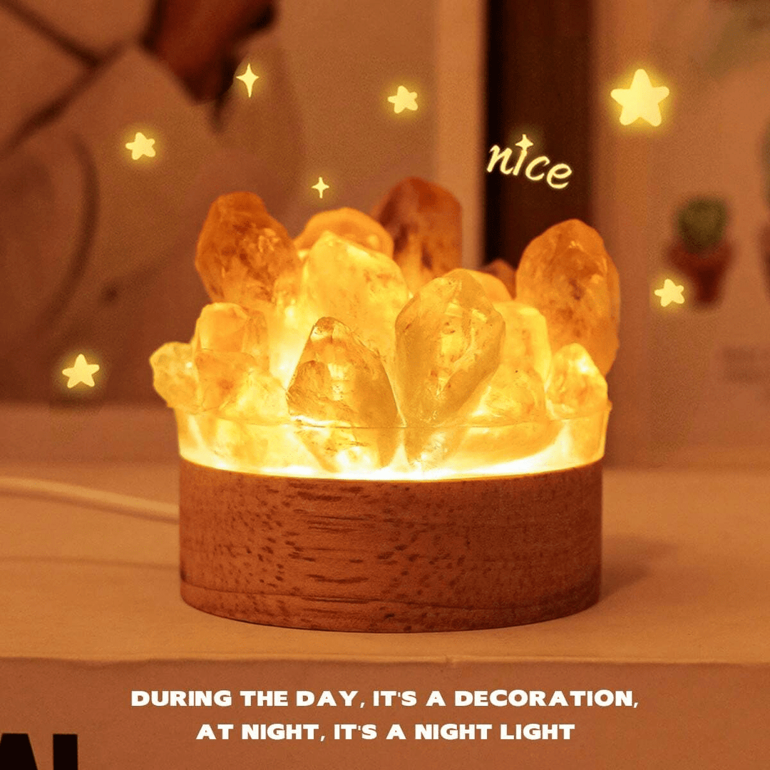 Olivenorma Rough Stone Night Light Crystal Lamp - image 2