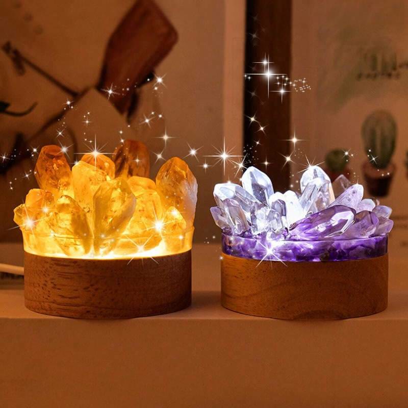 Olivenorma Rough Stone Night Light Crystal Lamp - image 0