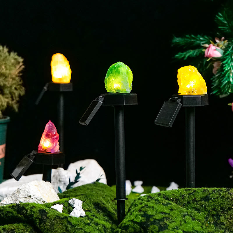 Olivenorma Outdoor Raw Stone Solar Light Waterproof Crystal Lamp - image 14