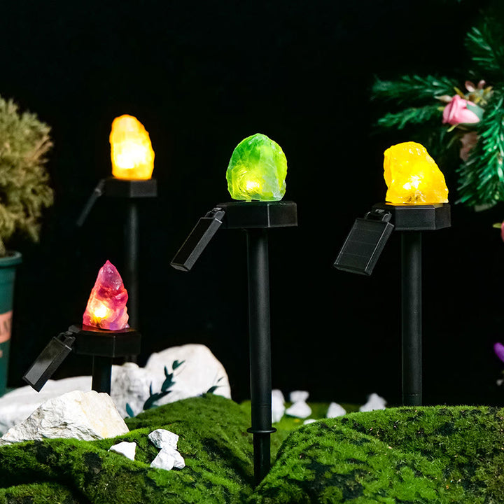 Olivenorma Outdoor Raw Stone Solar Light Waterproof Crystal Lamp - image 14