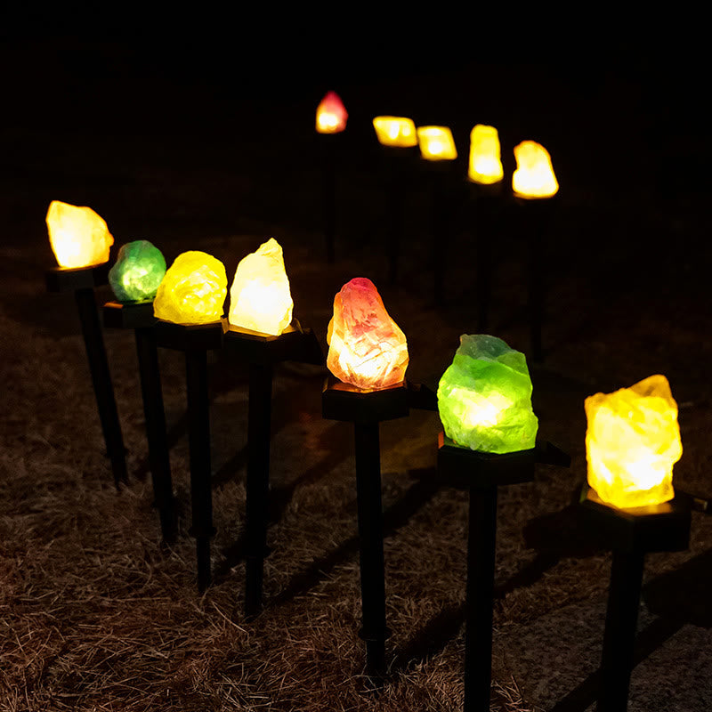Olivenorma Outdoor Raw Stone Solar Light Waterproof Crystal Lamp - image 16