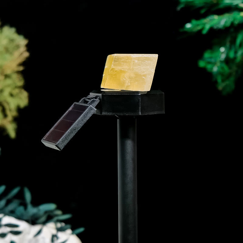 Olivenorma Outdoor Raw Stone Solar Light Waterproof Crystal Lamp - Calcite - image 12
