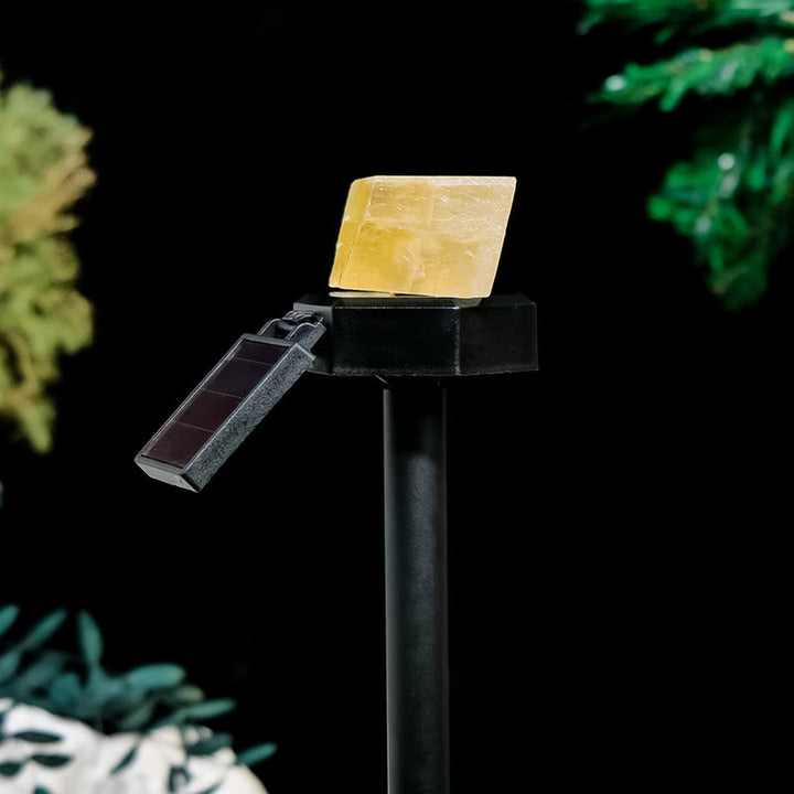 Olivenorma Outdoor Raw Stone Solar Light Waterproof Crystal Lamp - Calcite - image 12