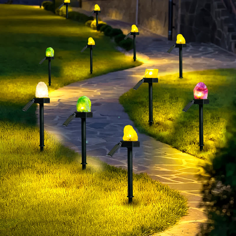 Olivenorma Outdoor Raw Stone Solar Light Waterproof Crystal Lamp - image 0