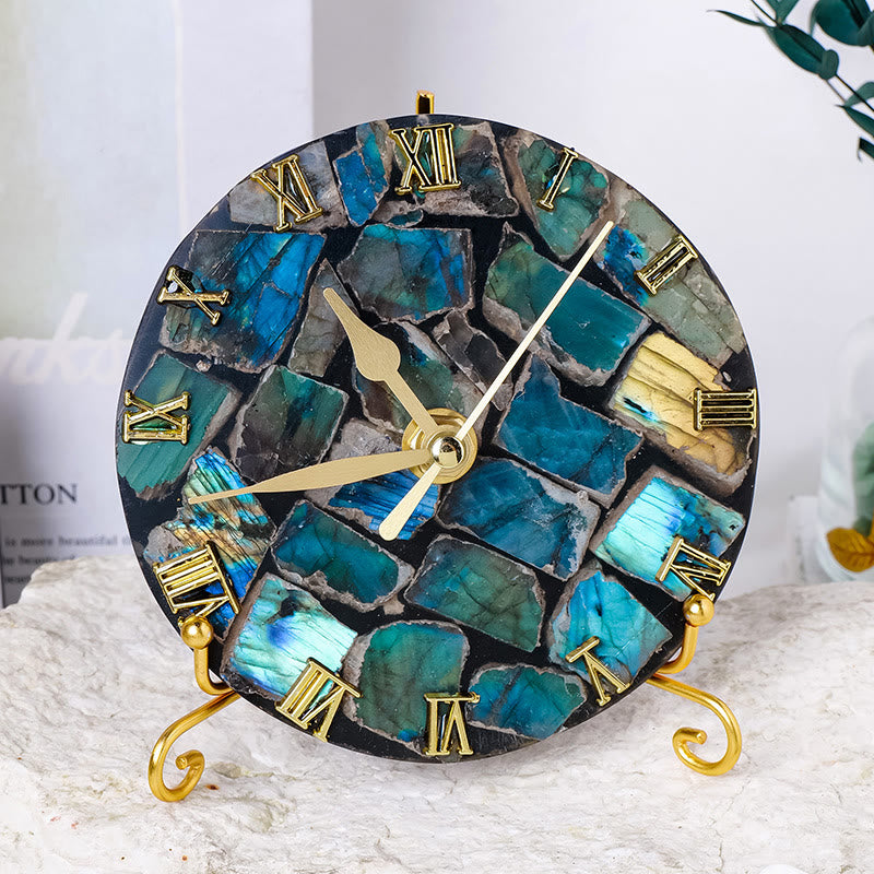 Olivenorma Raw Labradorite Agate Polishing Clock Hanging Decoration - Labradorite - image 0