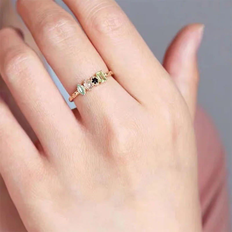 Olivenorma Labradorite Nautral Gemstone Personalized Birthstone Ring - image 4